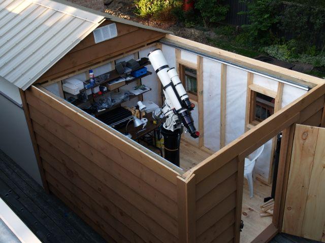 Observatoire astronomique amateur avec toit roulant automatisé