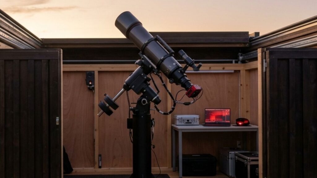 Toit roulant motorisé : protection simple pour observatoire astronomique amateur